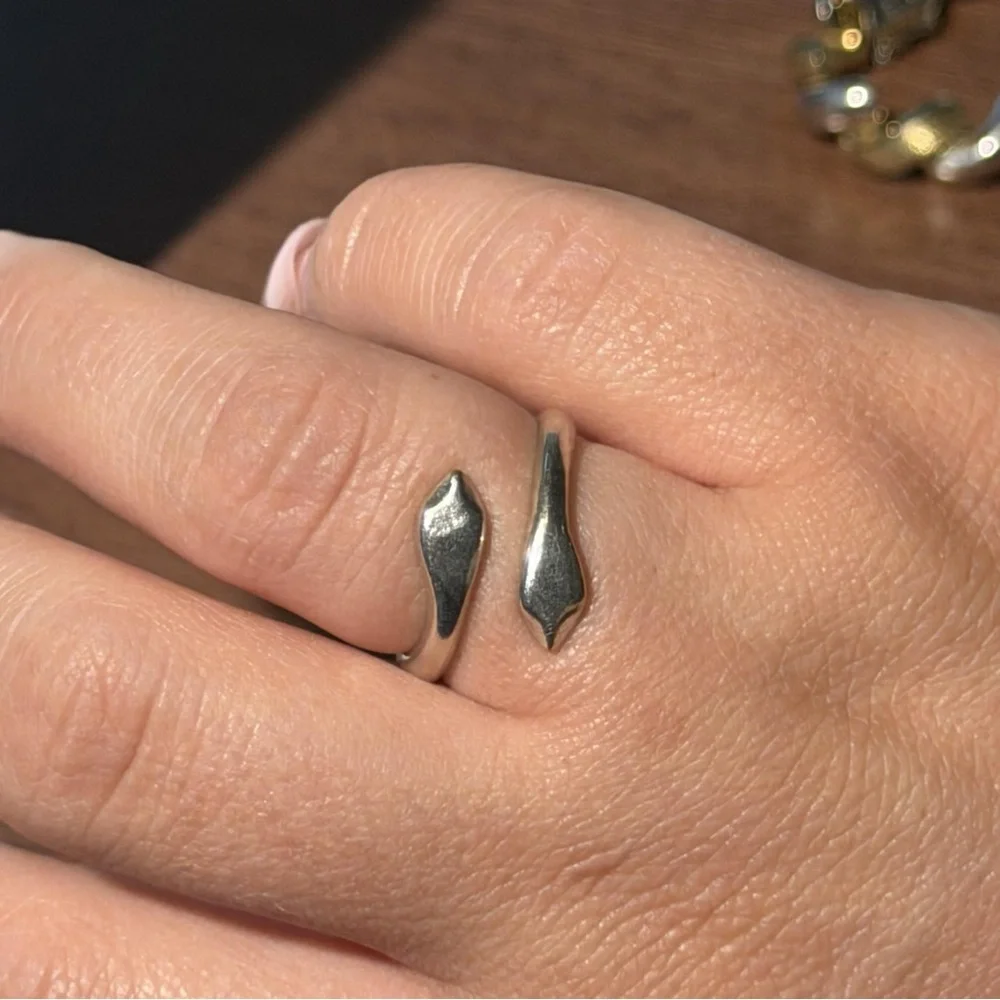Vintage 925 Sterling Silver Snake Ring Adjustable